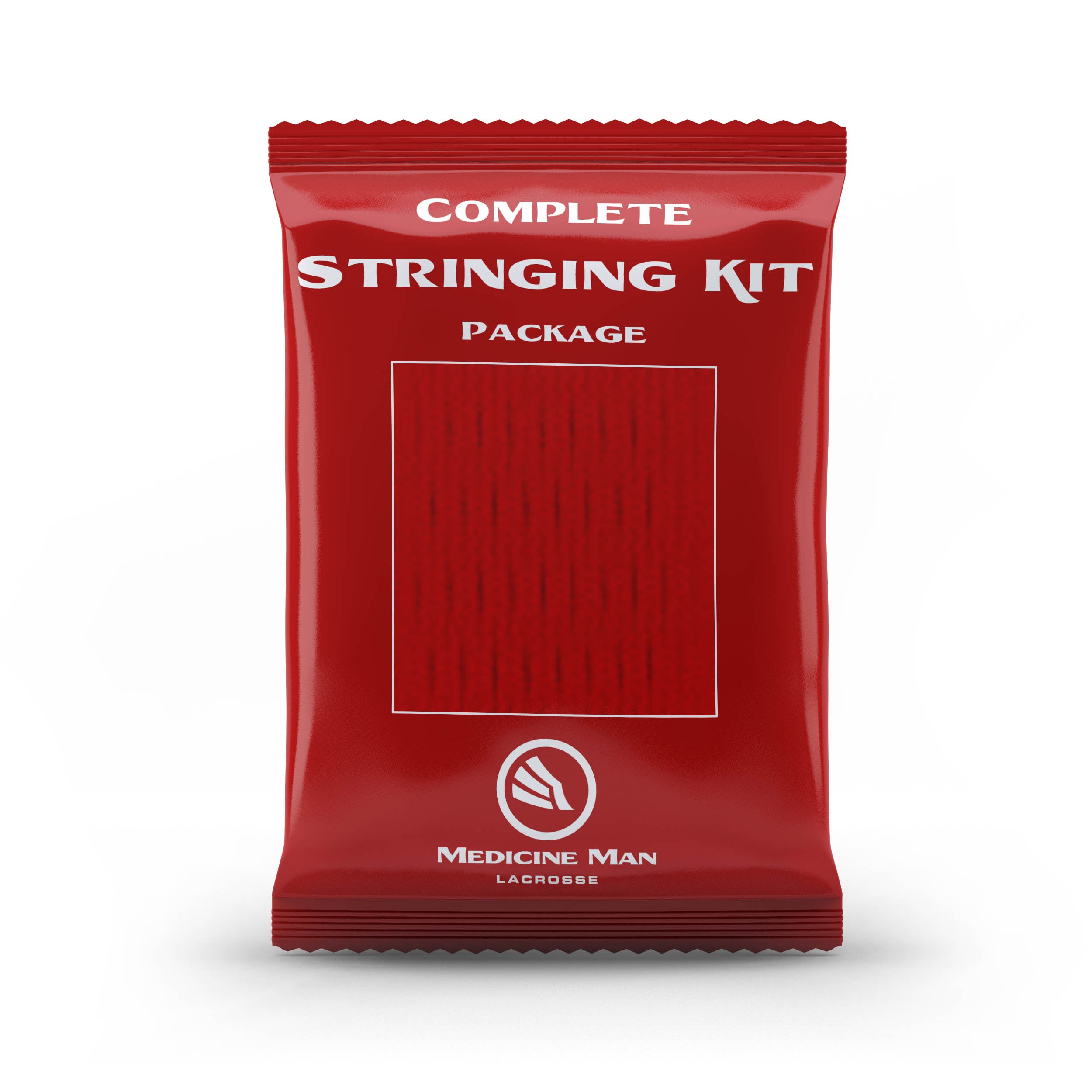 Complete Lacrosse Stringing Mesh Kit (Red)