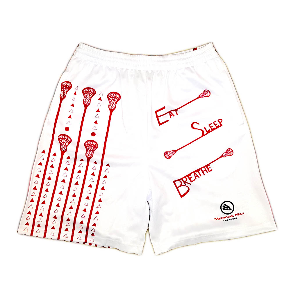 Boy's Eat Sleep Breathe Lacrosse Shorts 